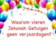 Verjaardagen en Jehova Getuigen