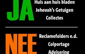 Ja nee sticker Jehova Getuigen